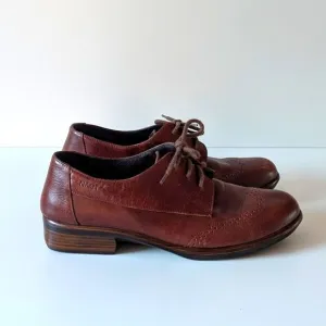 Naot Brown Leather Oxfords Shoes Women's 39