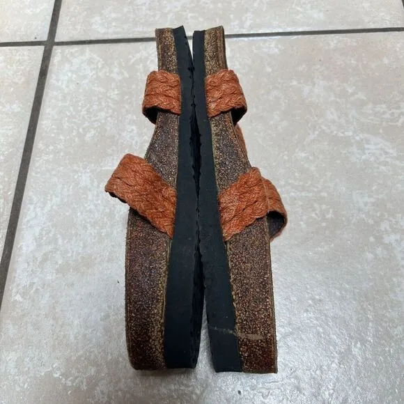 Naot Mandarin Linen Braid Slip On Footbed Sandals Size 41