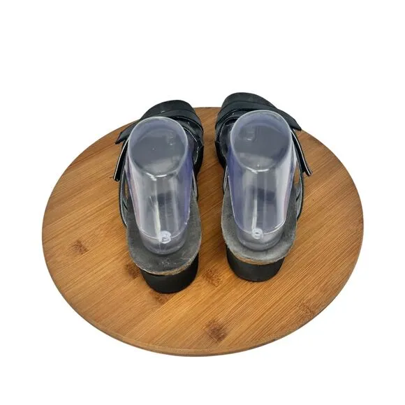Naot Presley Black Leather Sandals Slip On Comfort Wedge Womens 41 US 10