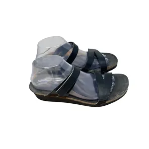Naot Presley Black Leather Sandals Slip On Comfort Wedge Womens 41 US 10