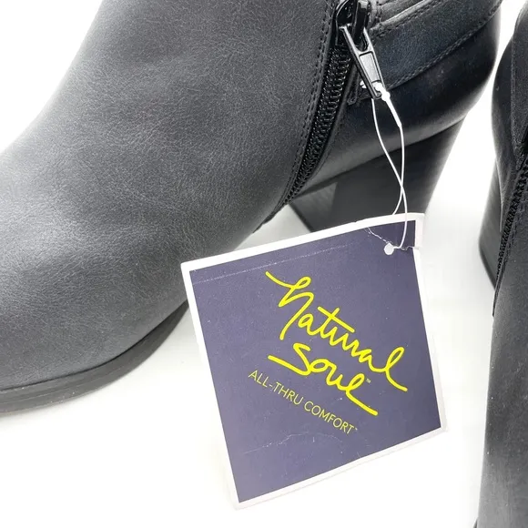 Natural Soul Naturalizer Candie Black Ankle Boots