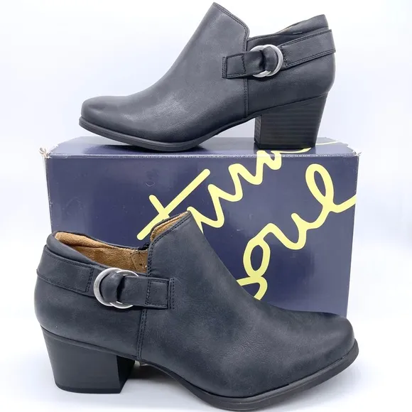 Natural Soul Naturalizer Candie Black Ankle Boots