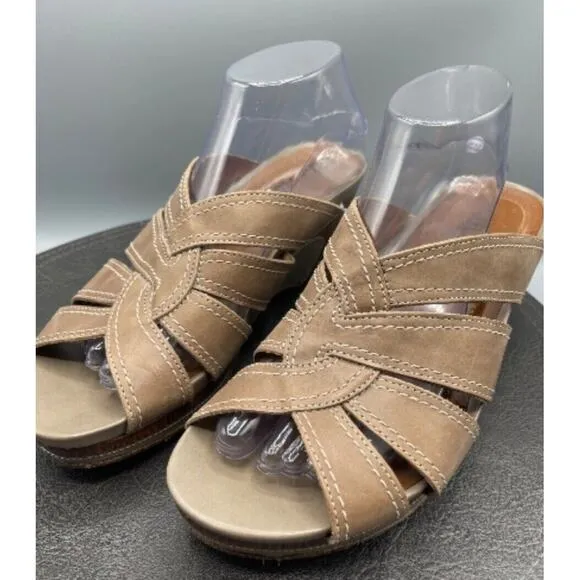 Natural Soul Naturalizer Sandals Womens 10 M Lynnette Sidewalk Wedge Slip On