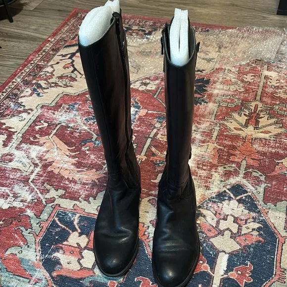Naturalizer Jamison Black Leather Boots, Size 7.5M, EUC