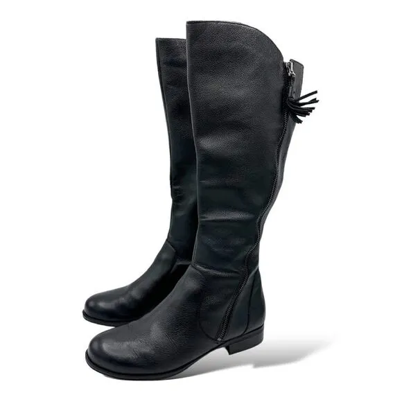 Naturalizer Jinnie black  Tassel Knee High Riding Boots size 8 Wide