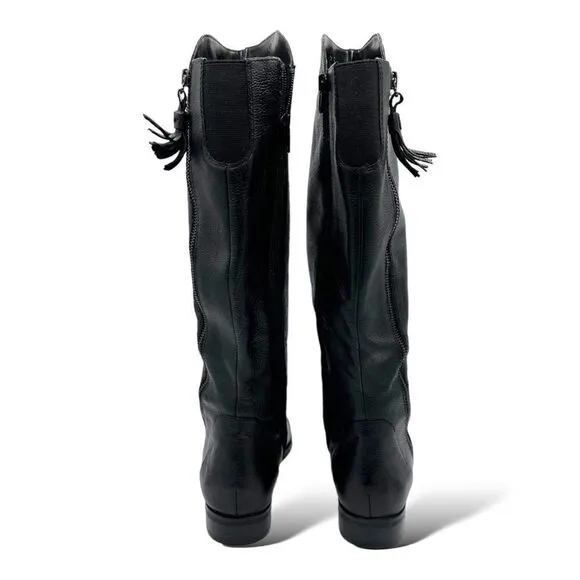 Naturalizer Jinnie black  Tassel Knee High Riding Boots size 8 Wide