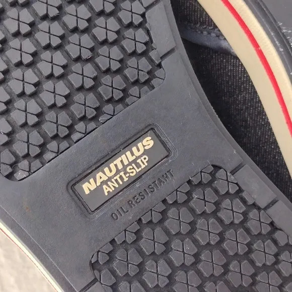 Nautilus Westside Black Fabric Upper Steel Toe Wedge Bottom Slip On Work Shoe