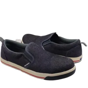 Nautilus Westside Black Fabric Upper Steel Toe Wedge Bottom Slip On Work Shoe