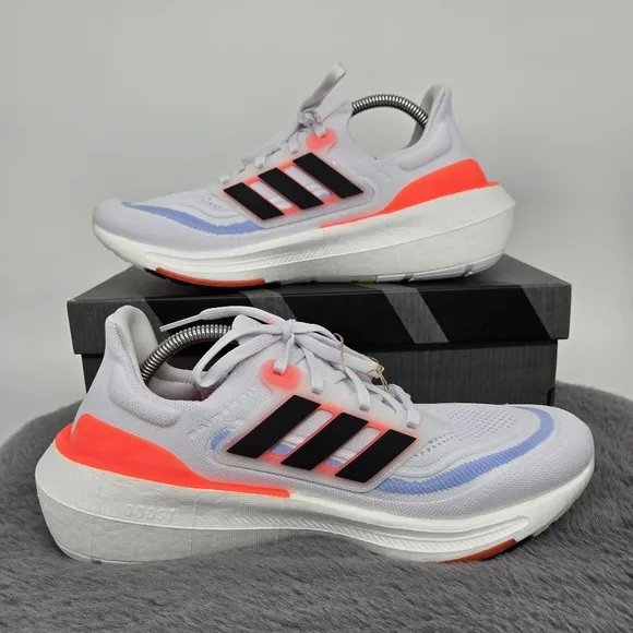 New adidas Ultra Boost Light HQ6351 White Black Solar Red Men’s Shoes Size 9.5