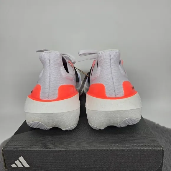 New adidas Ultra Boost Light HQ6351 White Black Solar Red Men’s Shoes Size 9.5