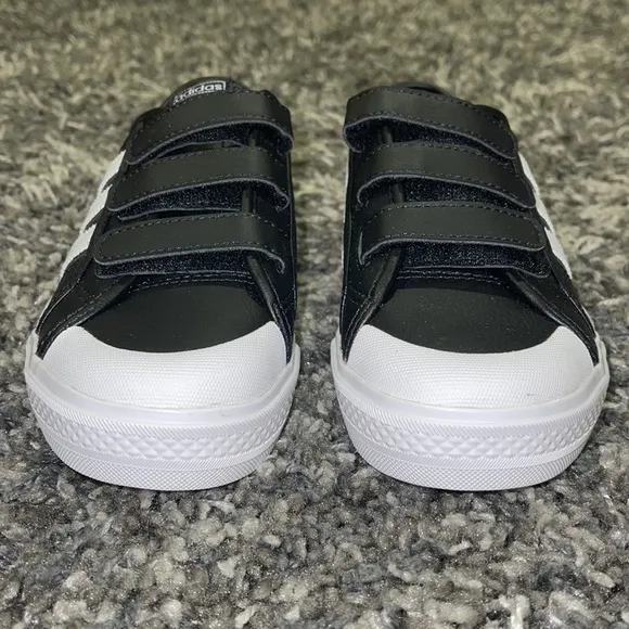 New ADIDAS Velcro NIZZA CF C in Black / White