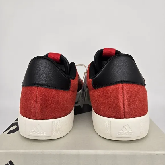 New adidas VL Court 3.0 Better Scarlet Black Men's Skateboarding Shoes Size 9.5