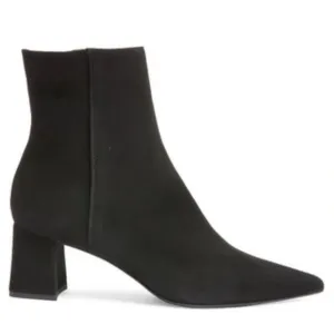 New. AGL Mimma Italian Fine Black Suede Dressy Pointy Boots US 6.5 EU 36.5