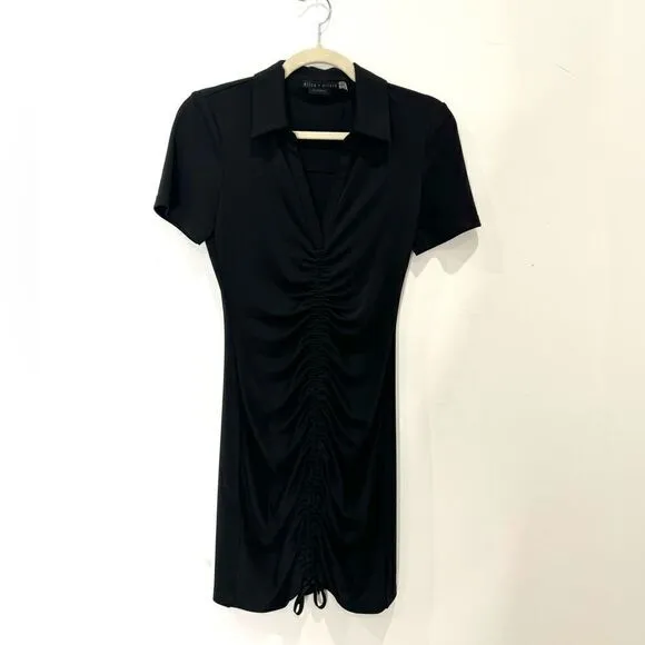 NEW Alice   Olivia Marsha Ruched Polo Tee Dress