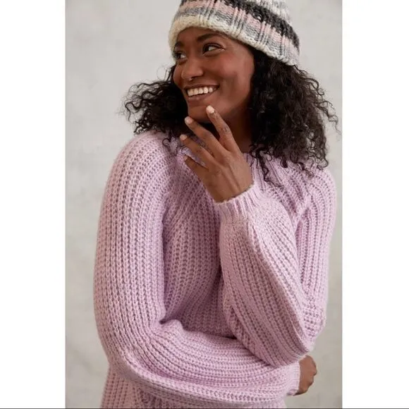 NEW Anthropologie Allison NY Melia Puff-Sleeved Tunic Mini Sweater Dress Small