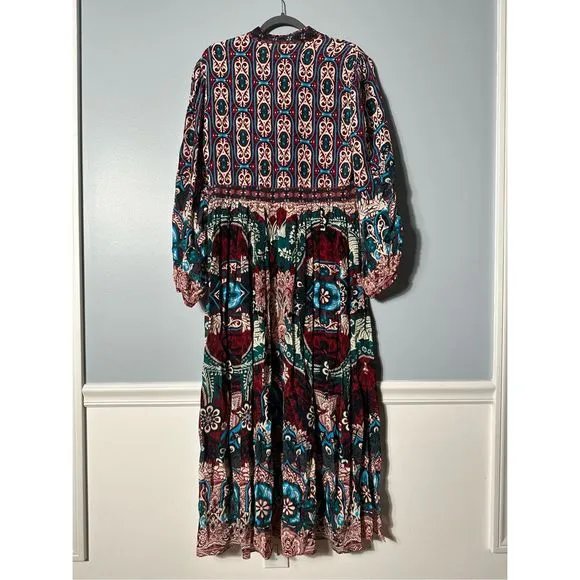 New Anthropologie Bhanuni by Jyoti Patterned Maxi Dress Size 14