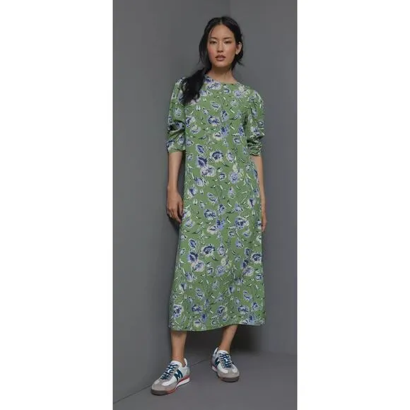 New Anthropologie Lausanne Floral Maxi Dress by Porridge $158 XS Long Sleeve