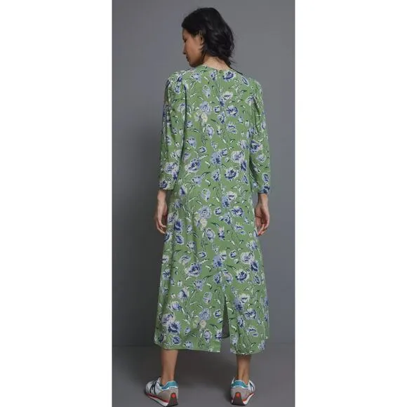 New Anthropologie Lausanne Floral Maxi Dress by Porridge $158 XS Long Sleeve