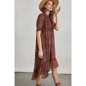 NEW Anthropologie Pinnacle by Shruti Sancheti Leona Smocked Maxi Dress X-Small