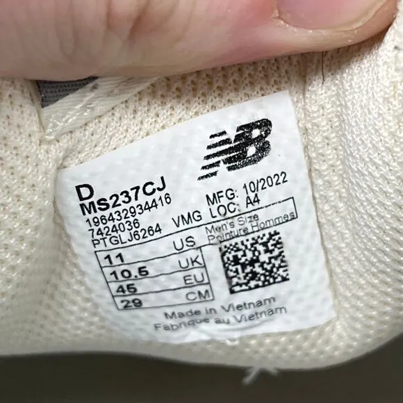New Balance 237 Turtledove Incense Beige Casual Shoes Men’s Size 11 D MS237CJ