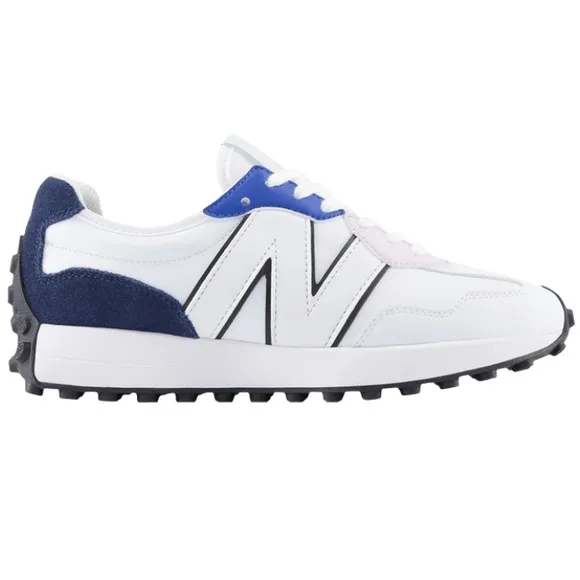 NEW BALANCE 327 RARE WOMEN Golf &amp; Casual LEATHER Sneakers Shoes White size 6 10