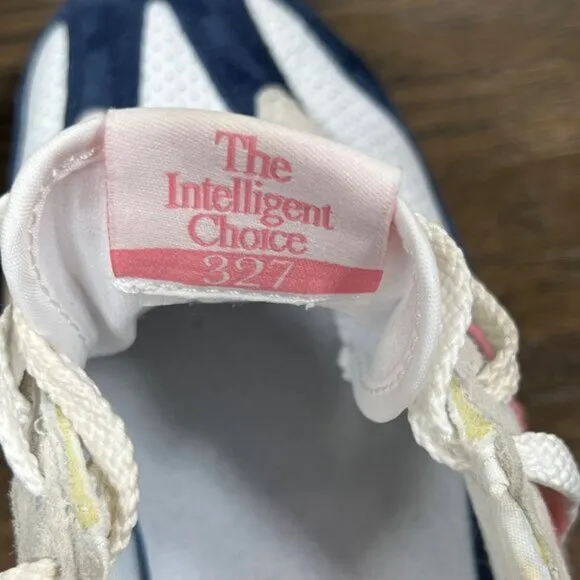 NEW BALANCE 327 White Natural Pink Men's Shoe Sz 7.5 MS327PW EUC