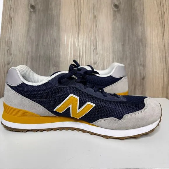 New Balance 515 Lifestyle Sneakers Mens 11.5 Blue Yellow Suede Low Top Shoes