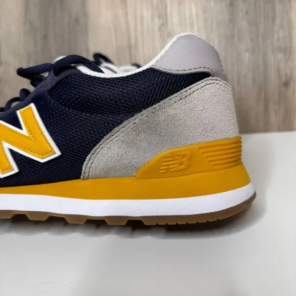 New Balance 515 Lifestyle Sneakers Mens 11.5 Blue Yellow Suede Low Top Shoes