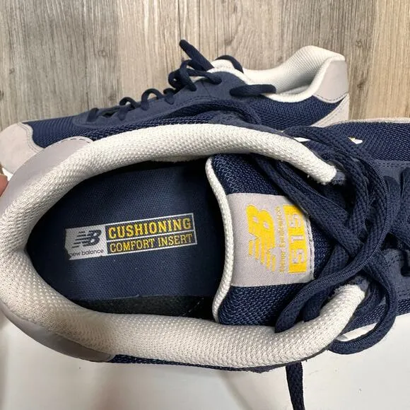 New Balance 515 Lifestyle Sneakers Mens 11.5 Blue Yellow Suede Low Top Shoes