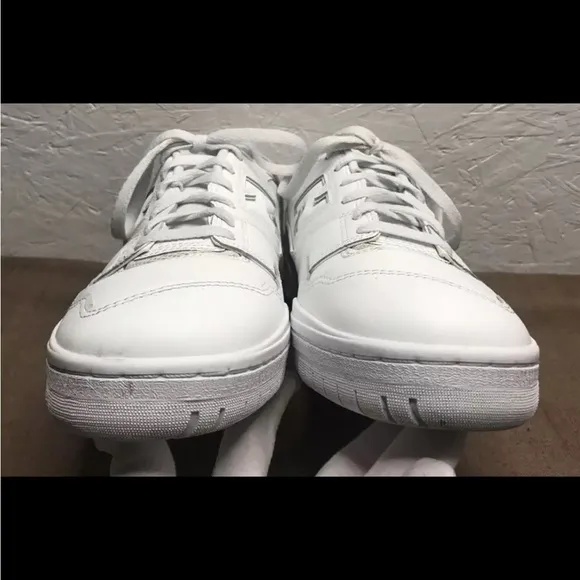 NEW BALANCE 550 Size 12D Triple White Leather Shoes Sneakers (BB550WWW)