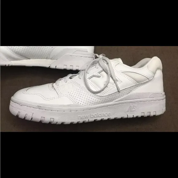 NEW BALANCE 550 Size 12D Triple White Leather Shoes Sneakers (BB550WWW)