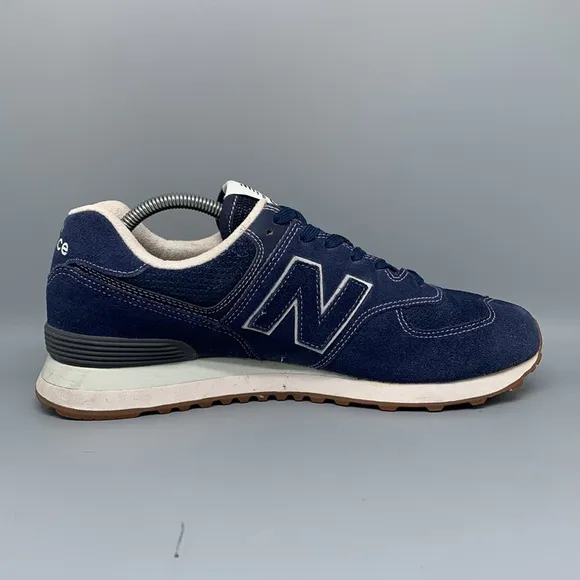 New Balance 574 Blue Suede Running Shoes ML574ESG Men's Sz 10