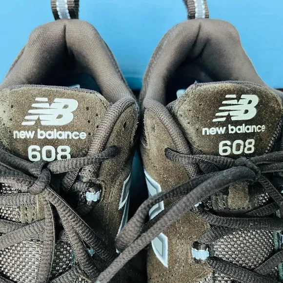 New Balance Men's 608v5 Running Sneakers Chocolate Brown Excellent Condition