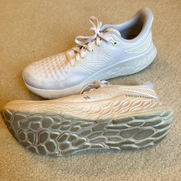New Balance White Fresh Foam Running Shoes