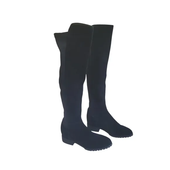 New Blondo Waterproof Black Suede Leather Over The Knee Riding Boots Size 6.5