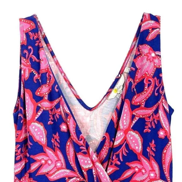 NEW Boden Effie Floral Leaf Print V-Neck Dress in Strawberry pink Size 2