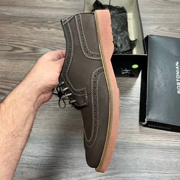 NEW Bostonian Brown Nubuck Haymaker Wingtips 11 M