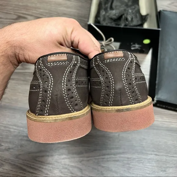 NEW Bostonian Brown Nubuck Haymaker Wingtips 11 M