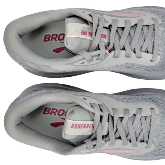 NEW Brooks Adrenaline GTS 24 Running Shoes Alloy/ White/ Zephyr, Women's 8 Med.