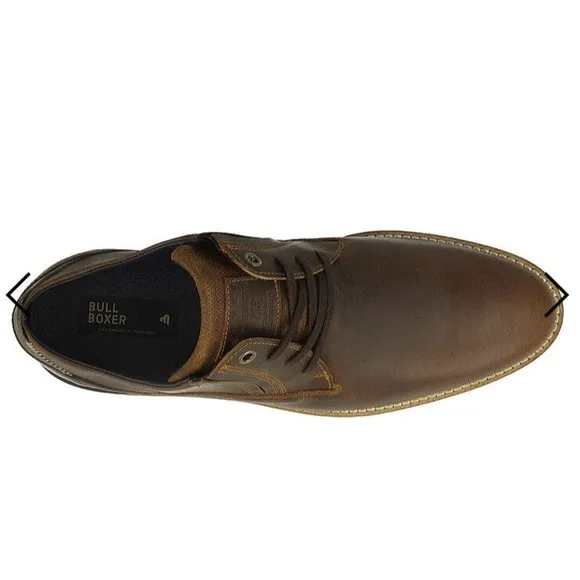 New Bullboxer Bull Boxer Gray Oxford Shoes Mens 8 Leather Casual Dress