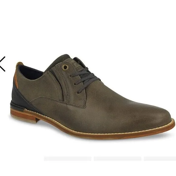 New Bullboxer Bull Boxer Gray Oxford Shoes Mens 8 Leather Casual Dress