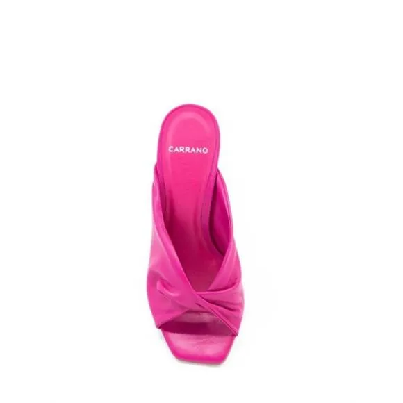 NEW CARRANO sage slide sandals in fushia