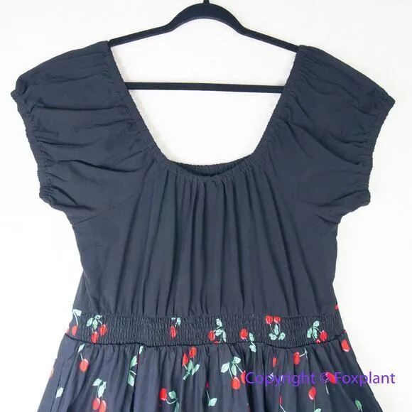 New! City Chic Cherry Desire Dress -‎ black red, women plus size 22