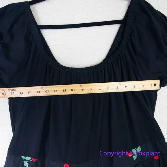 New! City Chic Cherry Desire Dress -‎ black red, women plus size 22