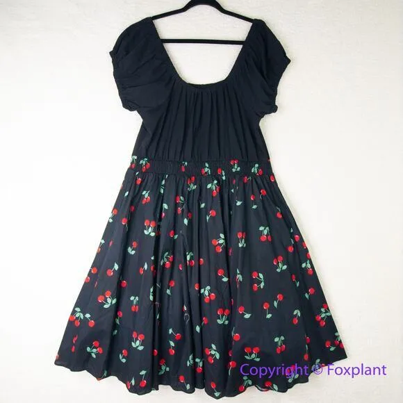 New! City Chic Cherry Desire Dress -‎ black red, women plus size 22