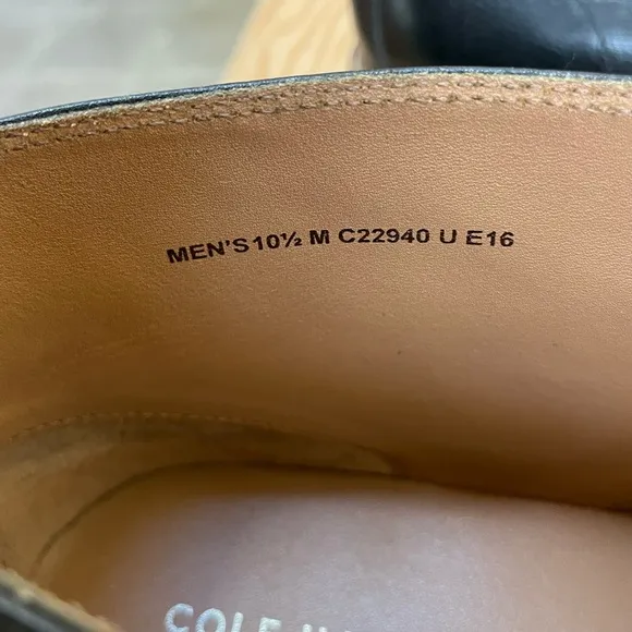 New Cole Haan Men's Black Leather Chukka Boots Desert Boot Sz 10.5 10 1/2 Laces