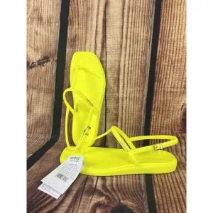 NEW CROCS Miami Thong Sandals Women’s 9 Slip-On Slide Sandals Acidity Yellow