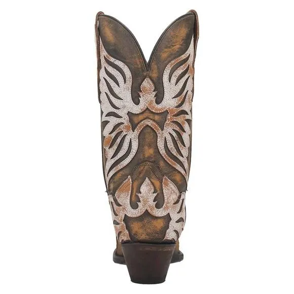 NEW DAN POST. women's ndulgence snip toe western boot in vintage brown