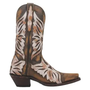NEW DAN POST. women's ndulgence snip toe western boot in vintage brown