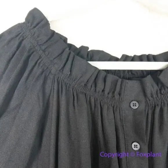 New! Eloquii‎ black Linen Maxi Day Dress, size 18/20